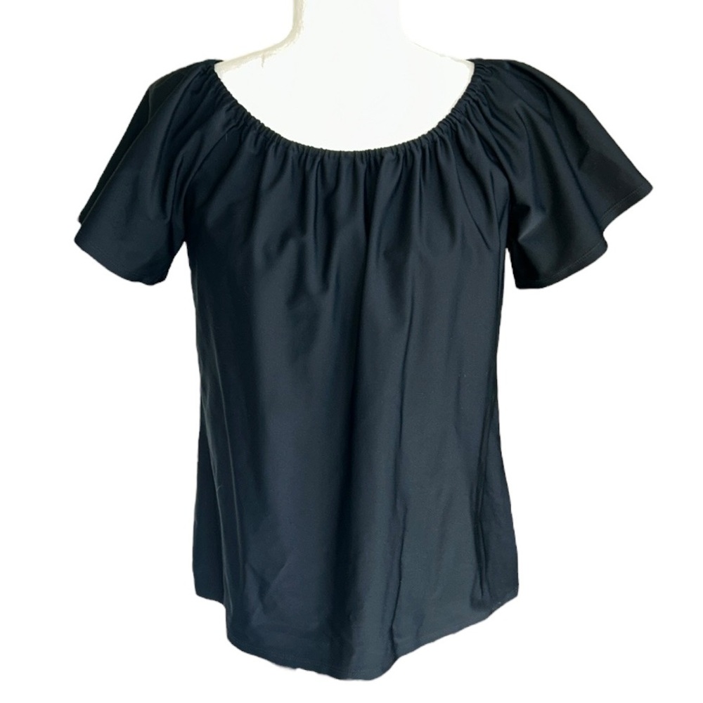 Jude Connally Georgia Black Off or On The Shoulder  Top - S